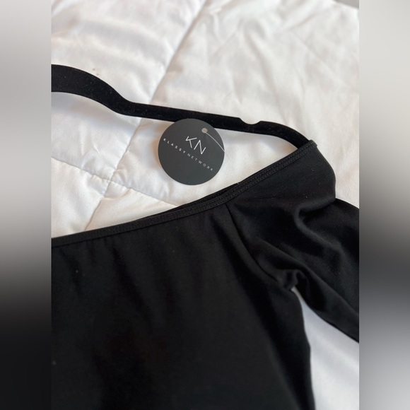 Klassy Network LONG SLEEVE OFF THE SHOULDER MAXI BRAMI DRESS sz small NEW W. TAG - Picture 5 of 7